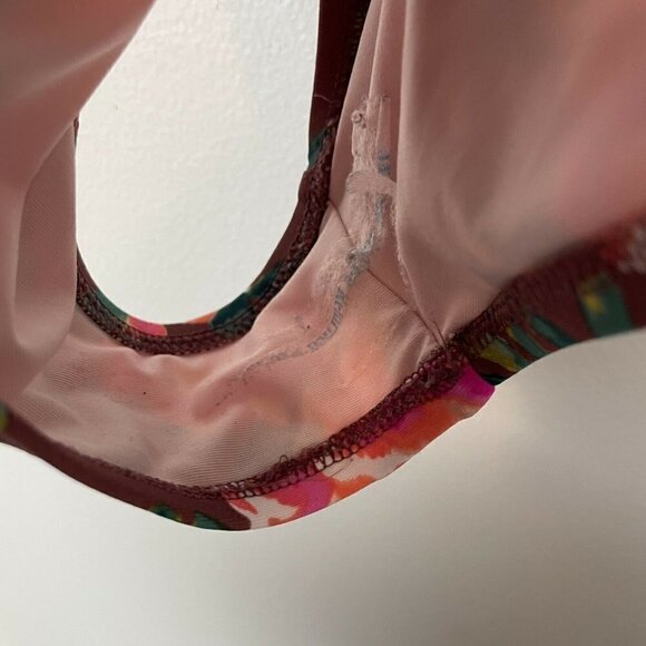 Shade & Shore Red Floral One Piece Swim Suit Size 36C - Picture 4 of 6